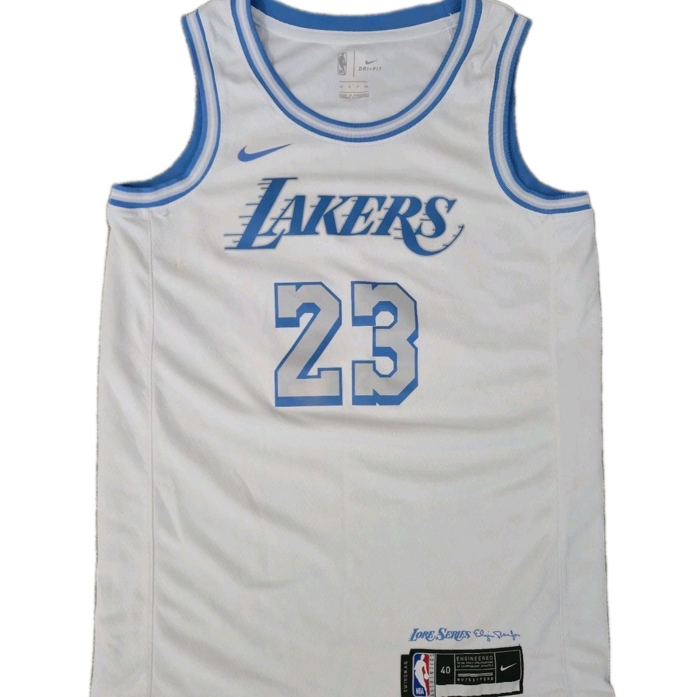 Nike LeBron James Lakers Jersey Lore Series Size 40 Small Swingman Baby Blue